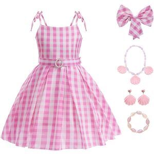 NEW Pink Costume Dress Girls Movie Cosplay Kids Party